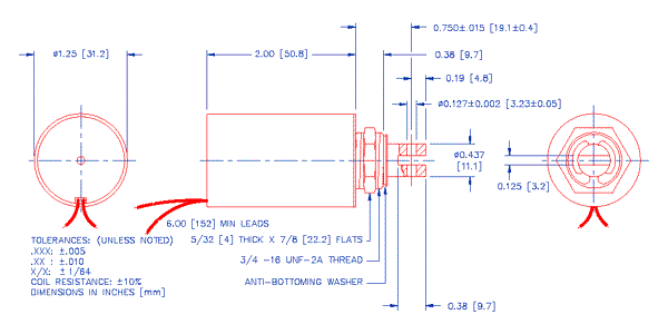 Specifications for Solenoid, Tubular,  Pull Type SOTUL032051